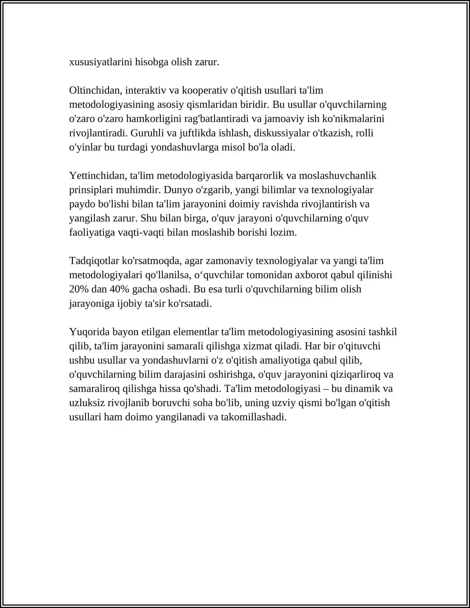 PEDAGOGIK QONUNIYATLAR METODOLOGIYASI 4