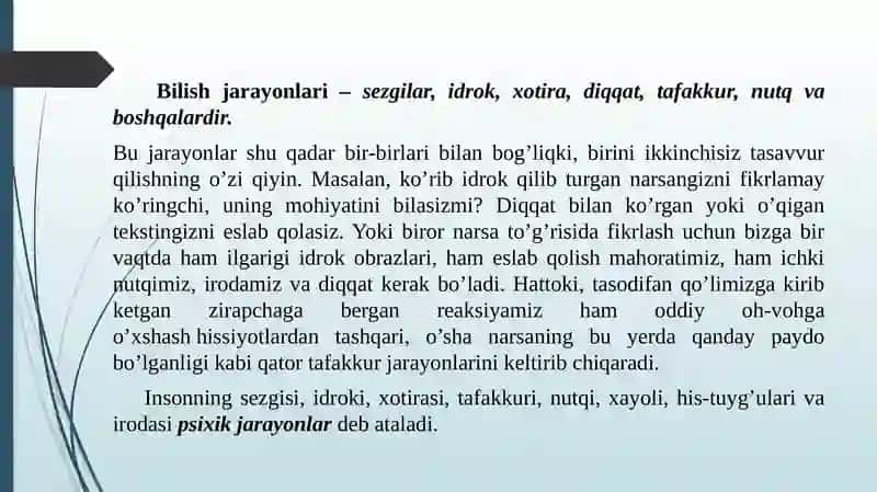 Bilishjarayonlari 4