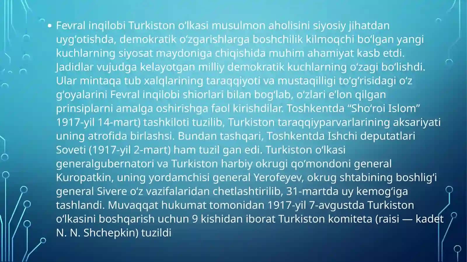 1917 – yil fevral inqilobi va oktabrtoʻntarishioqibatlari va natijalari 4