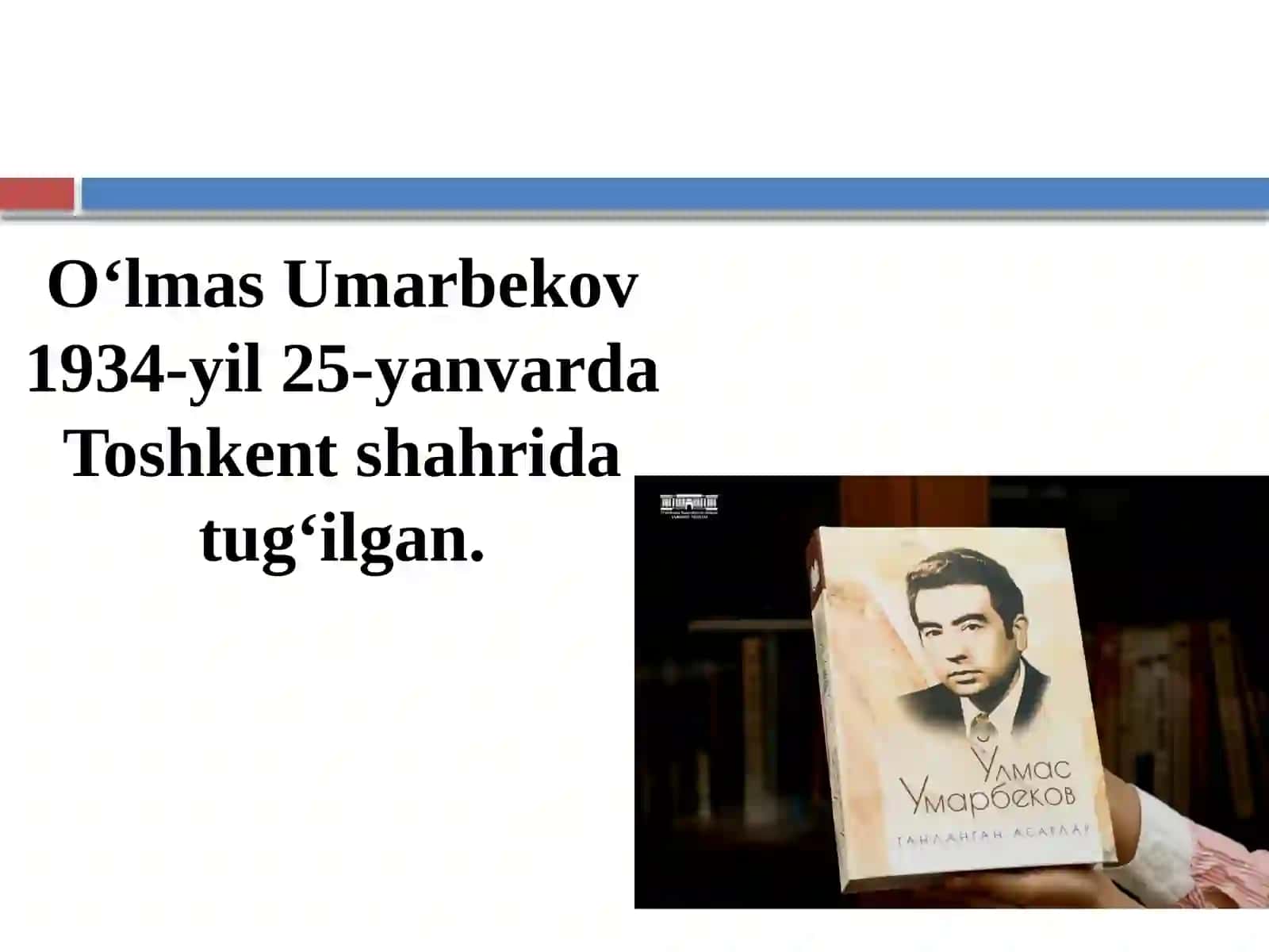 O'lmas Umarbekov ijodi yuzasidan taqdimot 4