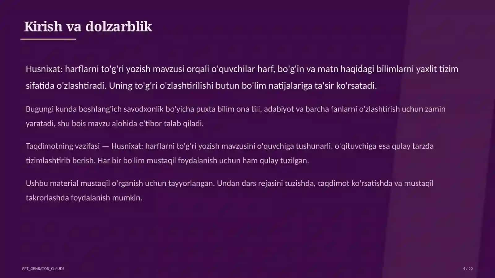 Husnixat: harflarni to'g'ri yozish (1-sinf) 4