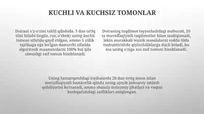 Doiraning Kelajak Rejalari 4