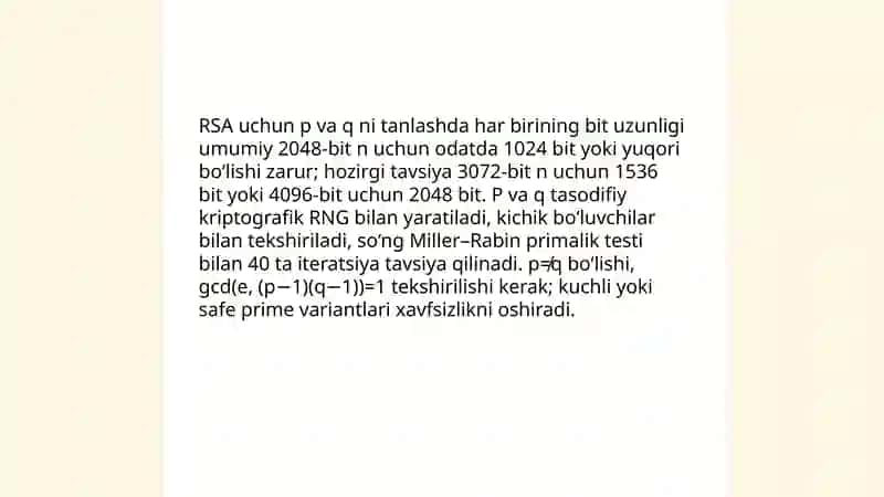 RSA Kriptografiyasini Amalga Oshirish 4