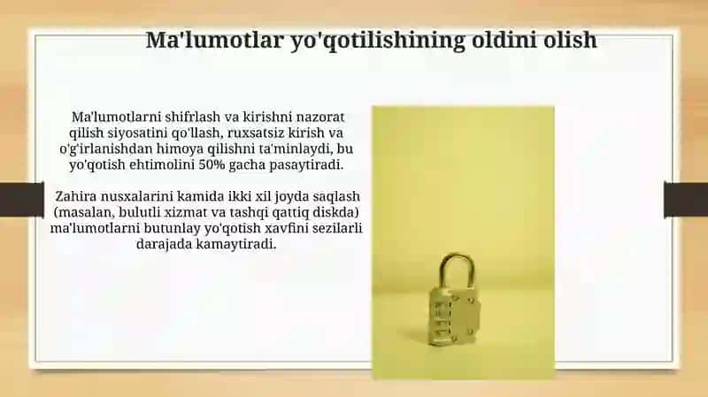 Ma'lumotlarni himoya qilish:xavfsizlik va shifrlash usullari 4