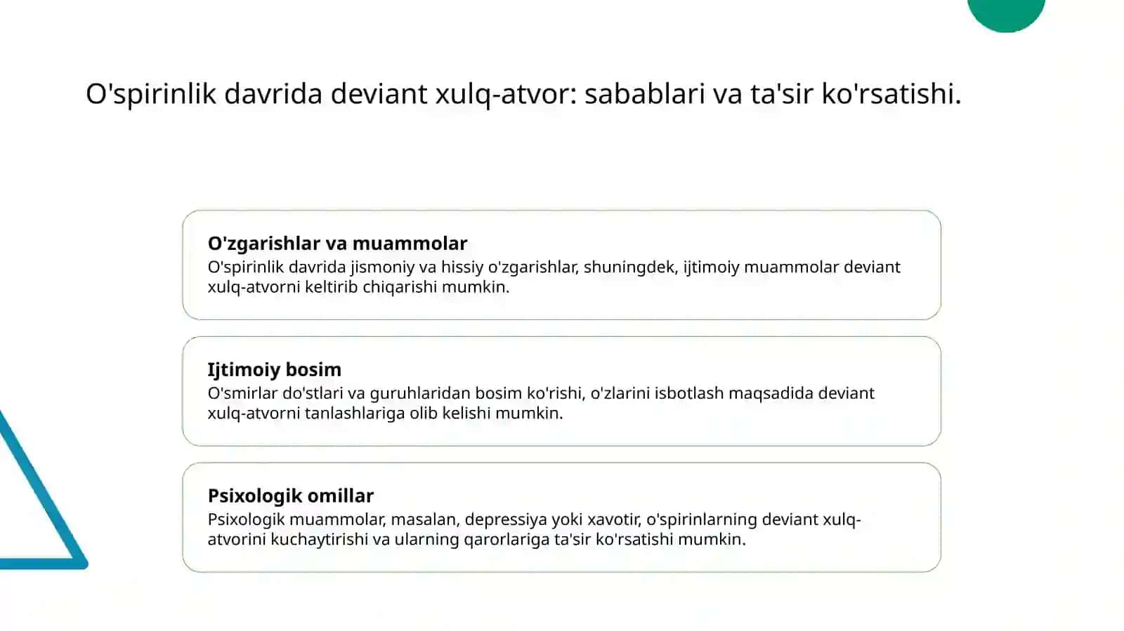 O'spirinlik davrida deviant xulq-atvorning namoyon bo'lish xususiyatlari 4