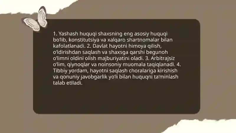 Shaxsiy huquq va erkinliklar 4