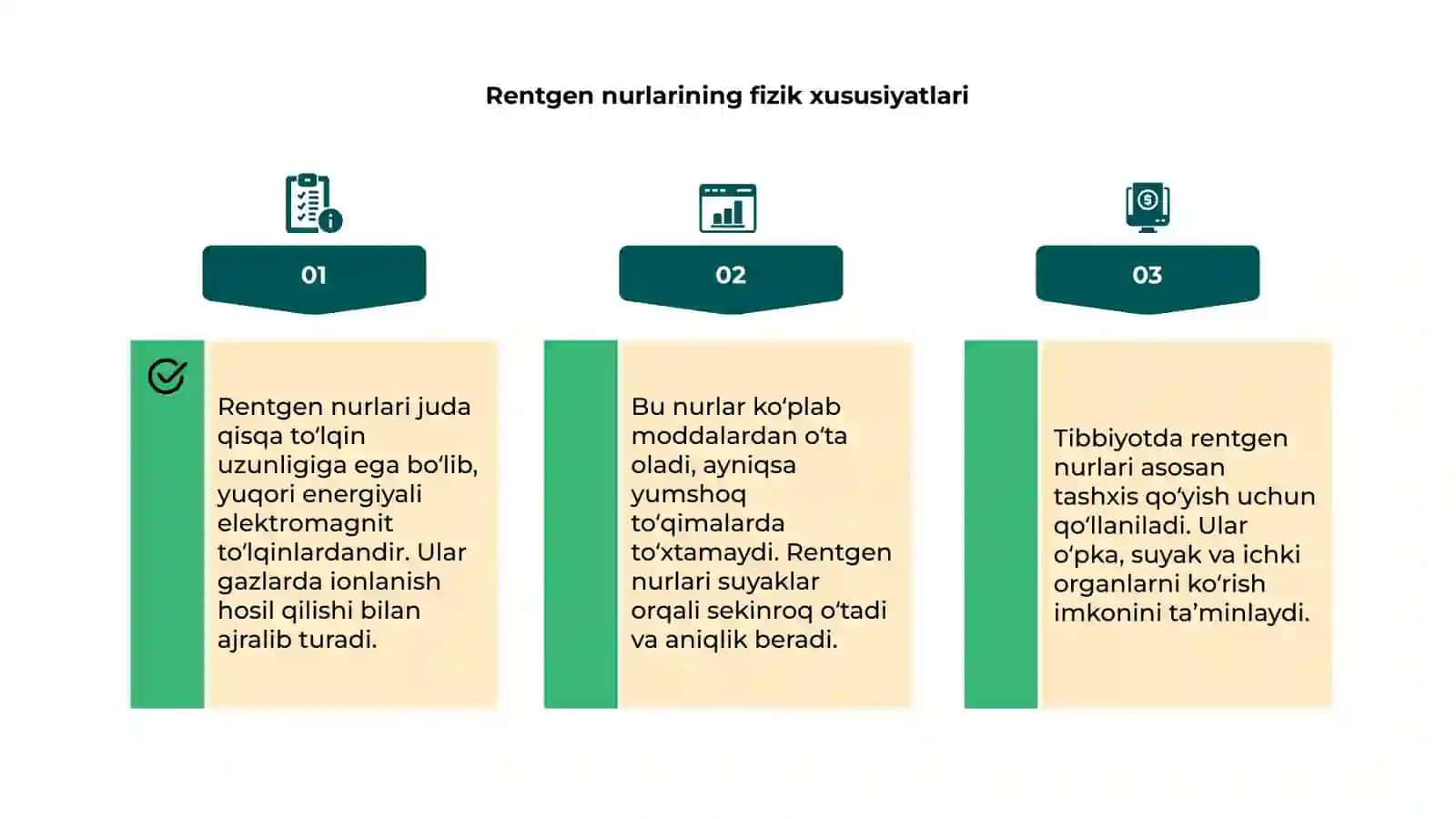 Rentgen nurlari va ulardan foydalanish 4