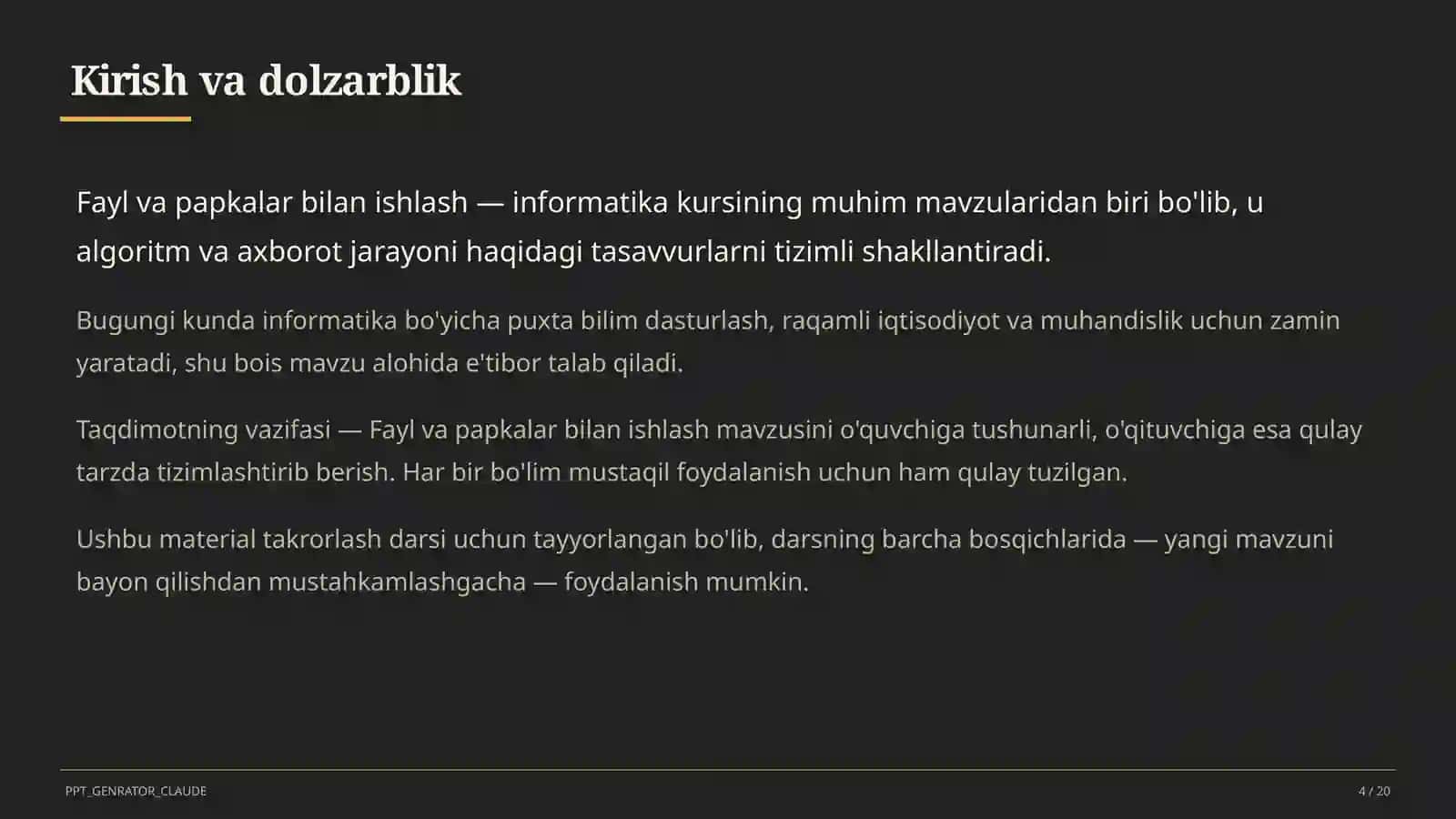 Fayl va papkalar bilan ishlash (5-sinf) 4