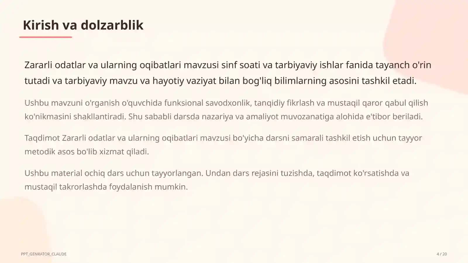 Zararli odatlar va ularning oqibatlari 4