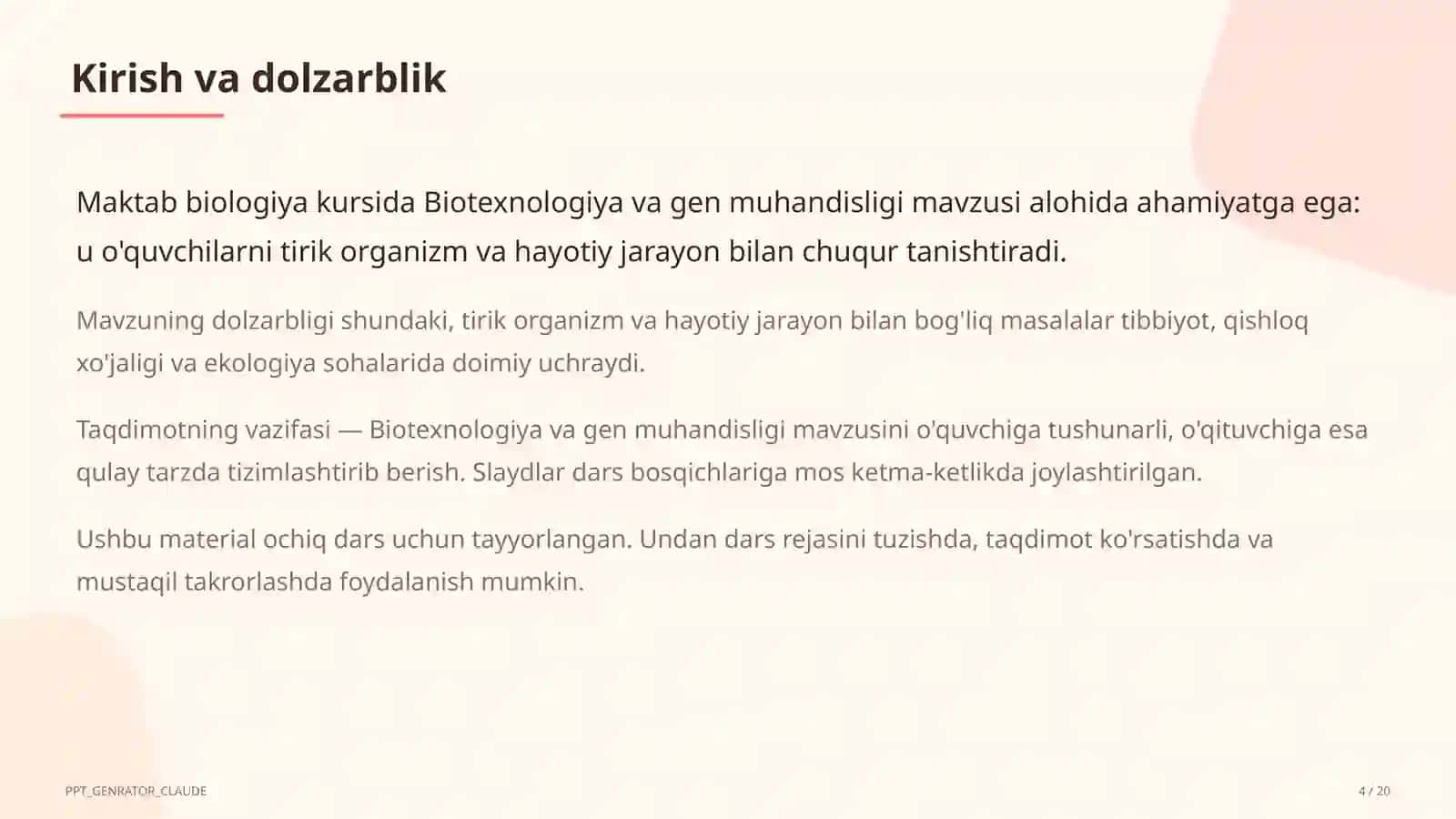 Biotexnologiya va gen muhandisligi (11-sinf) 4