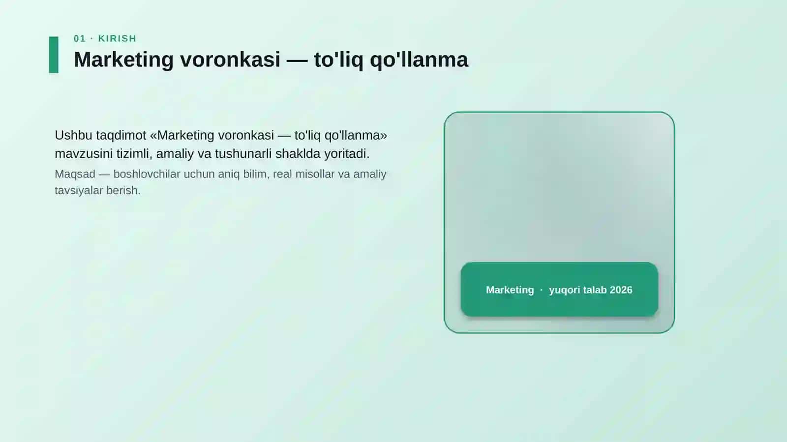 Marketing voronkasi — to'liq qo'llanma 4