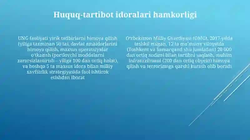 Oʻzbekiston respublikasi Milliy gvardiyasi vakolatlari va faoliyatining asosiy yoʻnalishlari 4