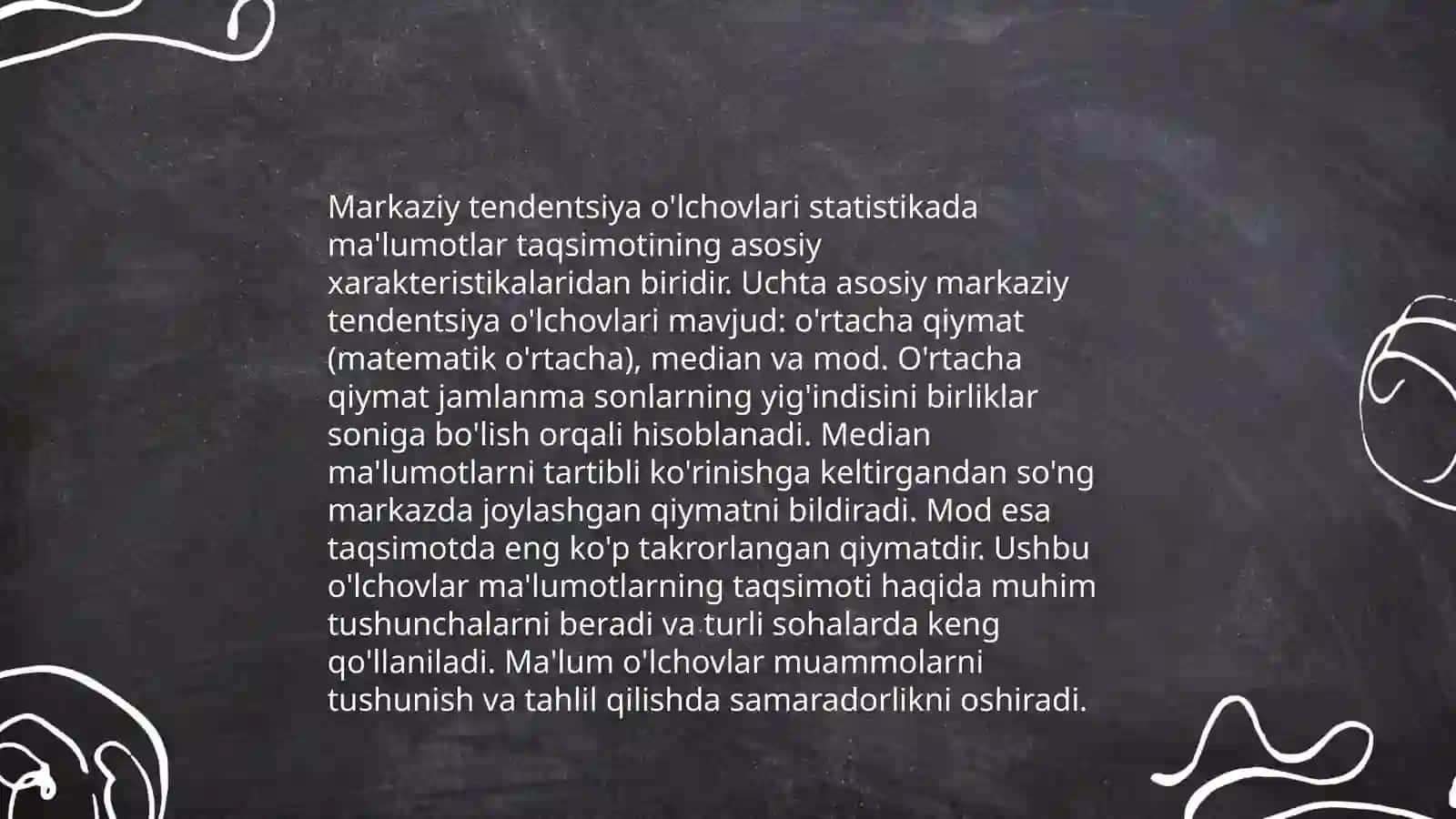 Statistik funksiyalar 4