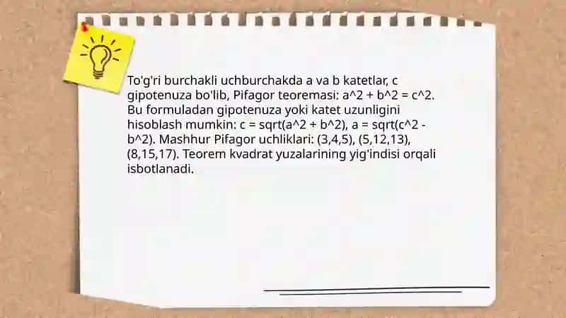 Pifagor teoremasi 4