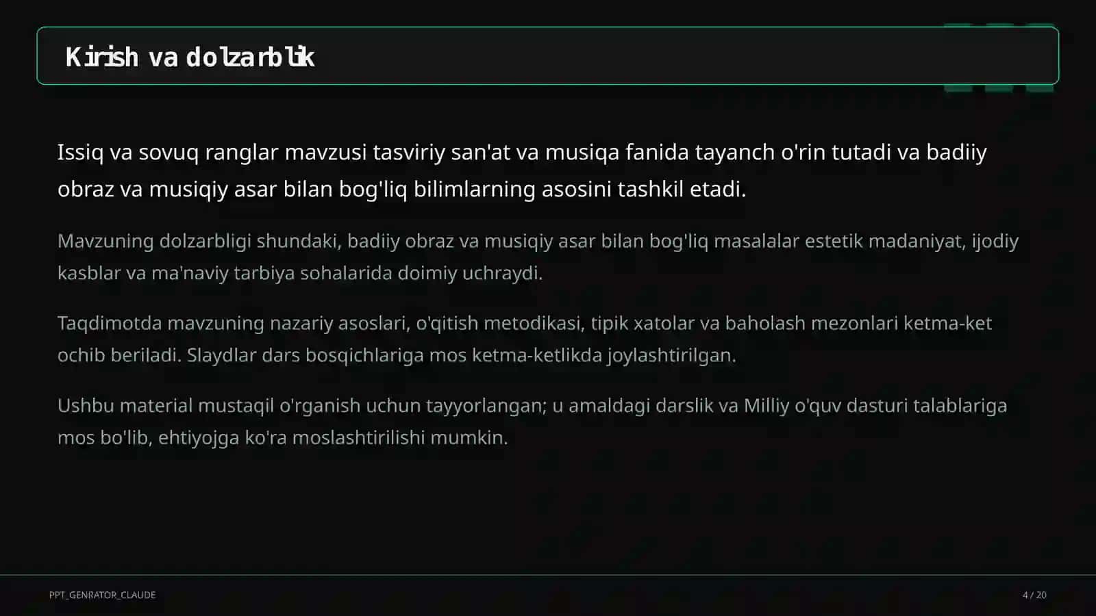 Issiq va sovuq ranglar (2-sinf) 4