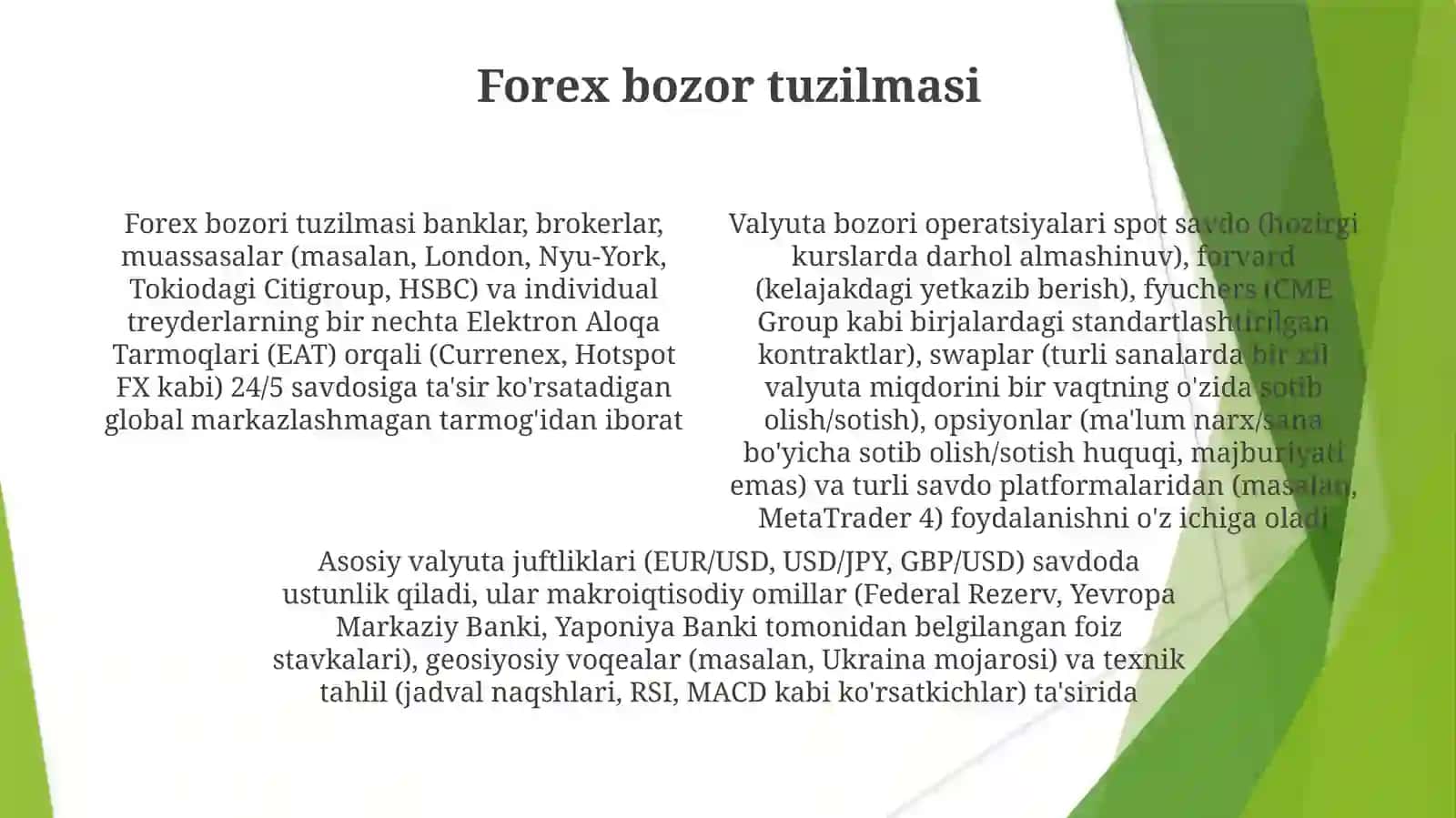 Xorijiy valyuta bozoridagi operatsiyalar 4