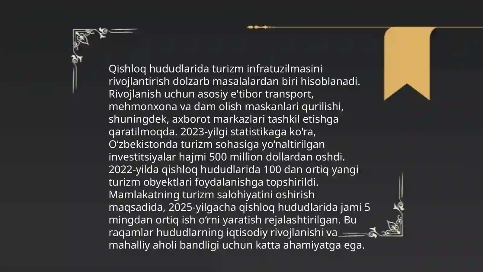 Qishloq turizmini rivojlantirish resurslari 4