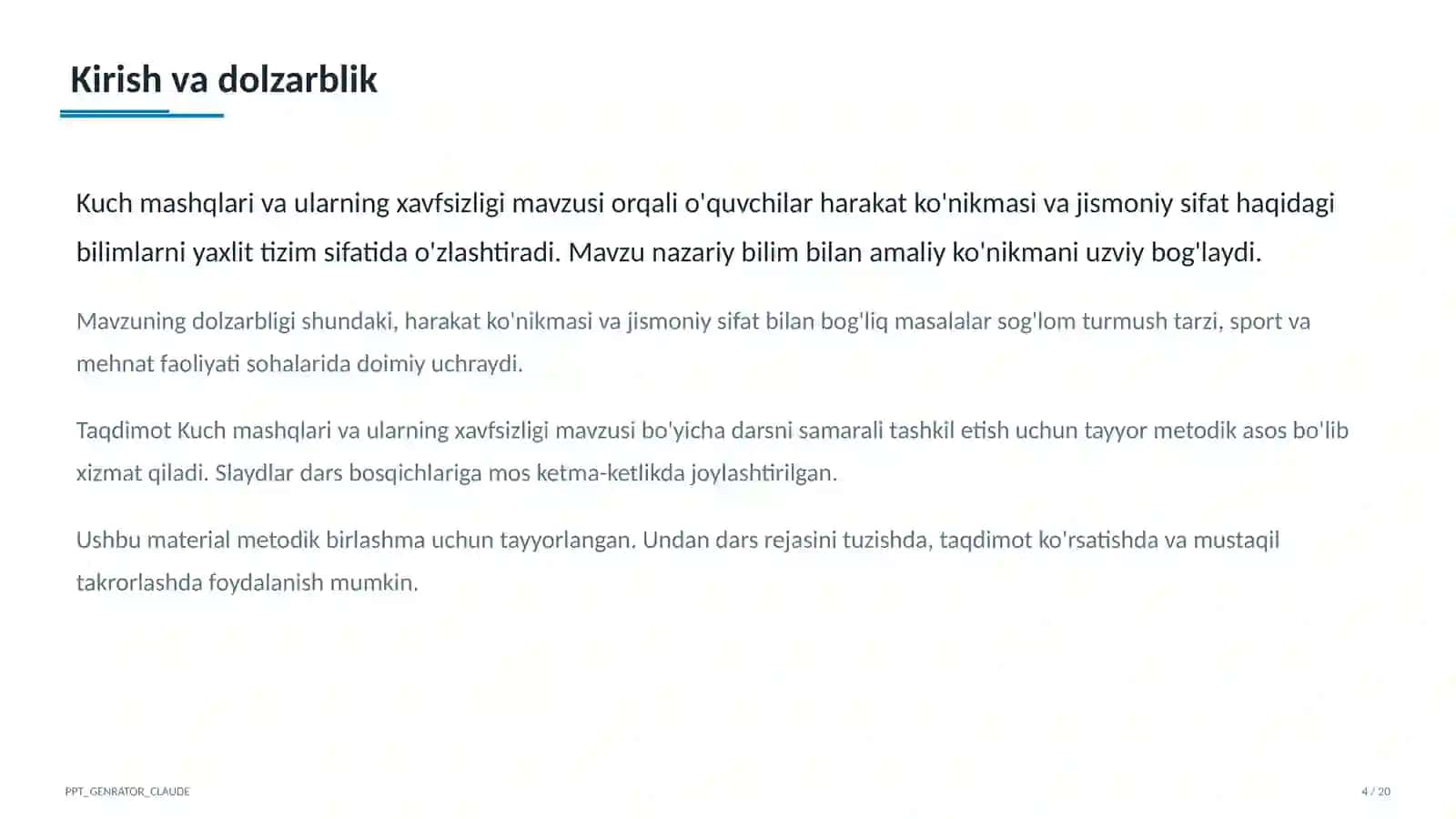 Kuch mashqlari va ularning xavfsizligi (8-sinf) 4