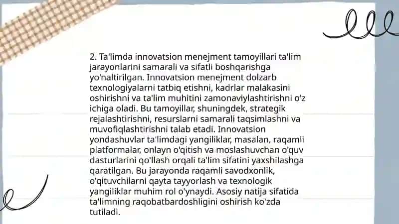 Innovatsion jarayonlarni boshqarishning pedagogik xususiyatlari 4