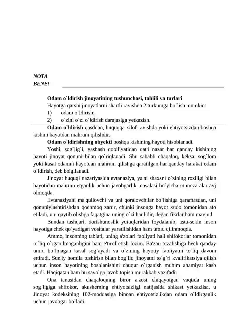 Qasddan odam o'ldirish jinoyati 4