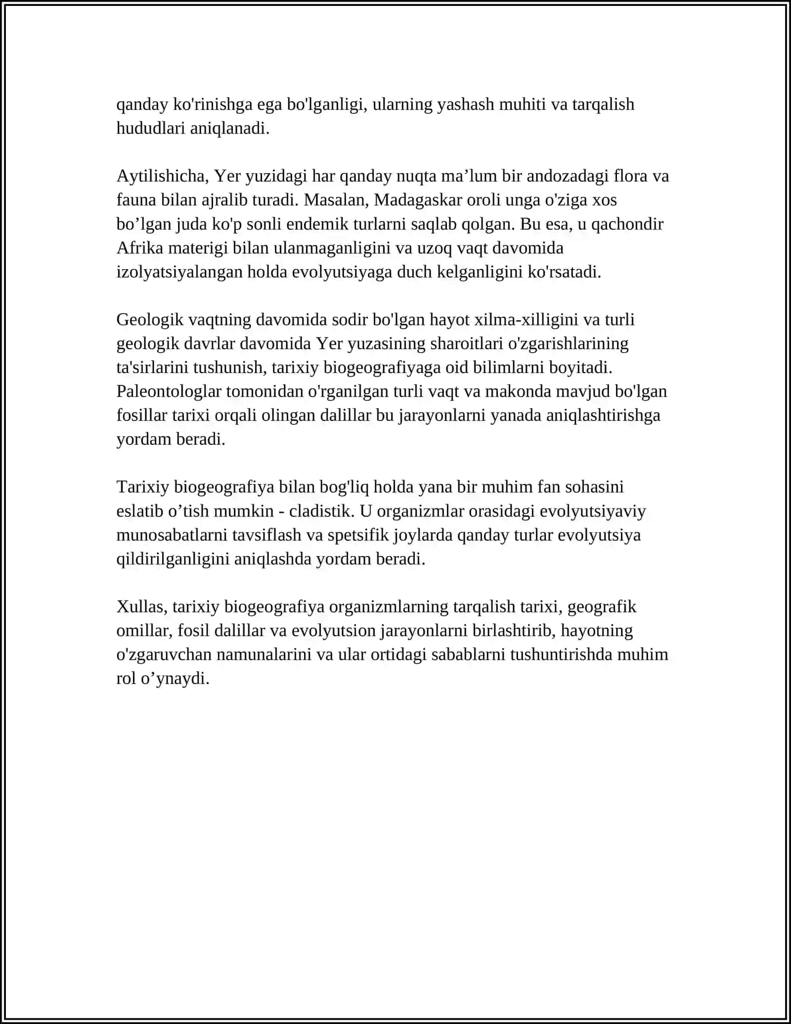 TURLARNING BIOGEOGRAFIK QAYTA SHAKILLANISHI 4