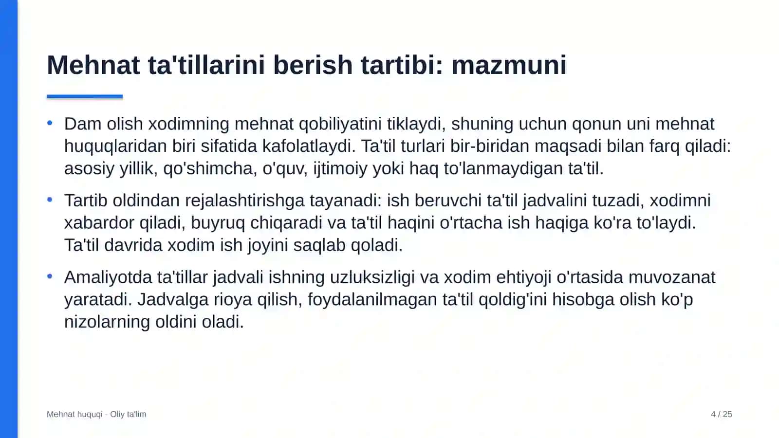 nashriyotlarda mehnat ta'tillarini berish tartibi 2924 4