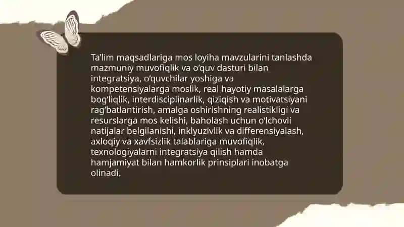O‘quv-loyihaviy ta’limning pedagogik asosiy tamoyillari 4