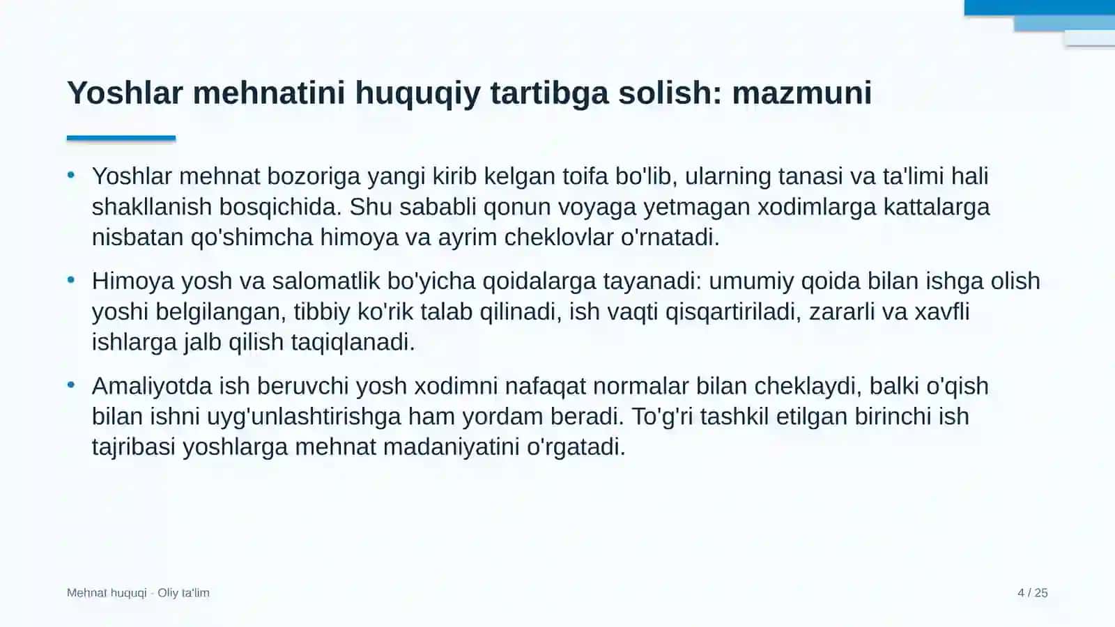 tog' chang'i majmualarida yoshlar mehnatini huquqiy tartibga solish 2335 4