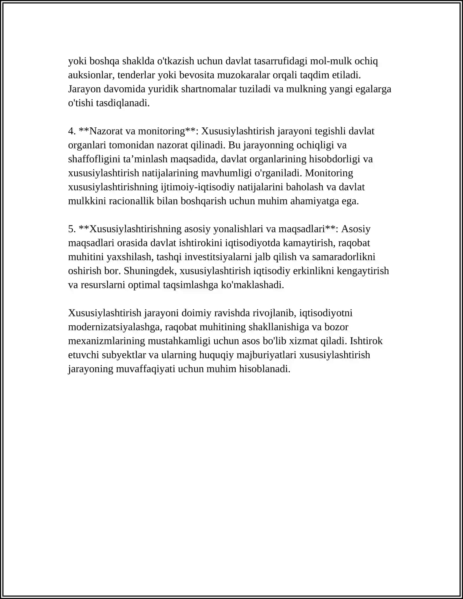 Davlat mulkini xususiylashtirishning yuridik-asoslari va subyektlari 4