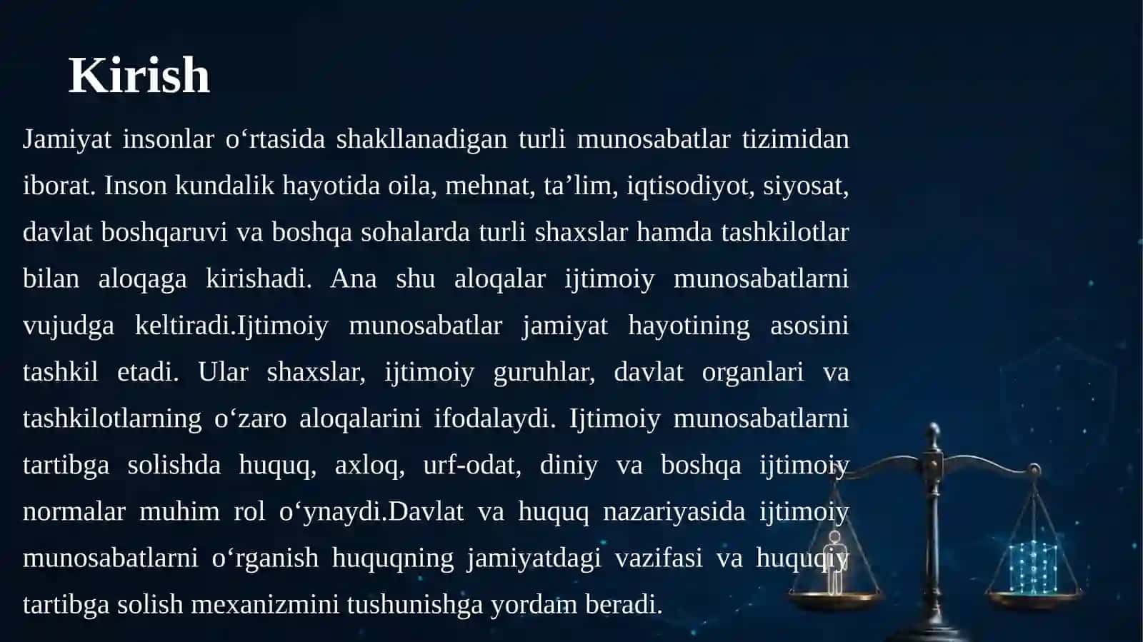 Ijtimoiy munosabatlar tushunchasi 4