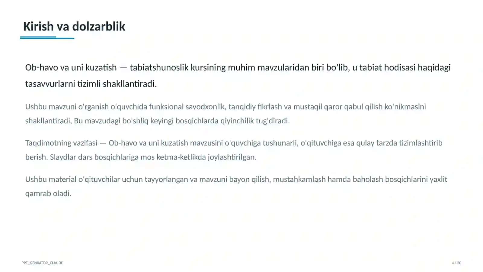 Ob-havo va uni kuzatish (2-sinf) 4