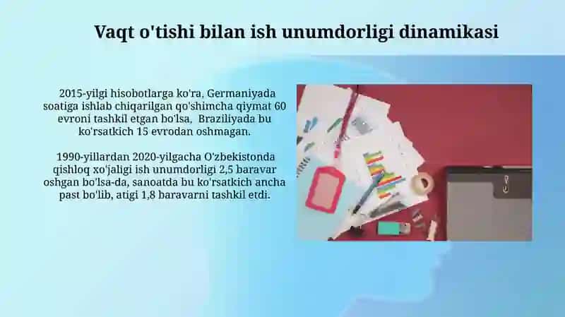 Mehnat unumdorligini tahlil qilish 4