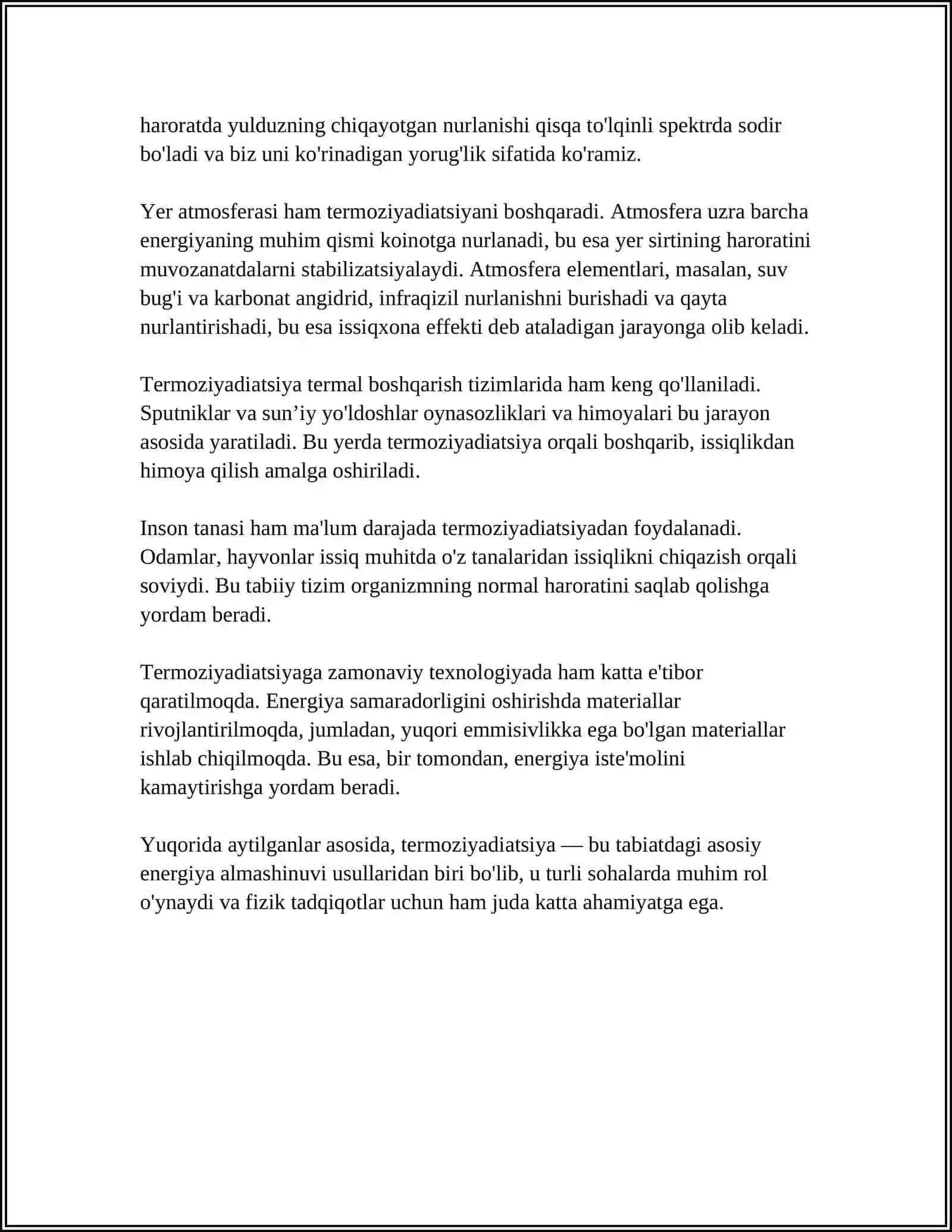 OZIQ OVQAT MAHSULOTLARINING TERMOADIATSION VA DIELEKRIK TAVSIFLARI 4