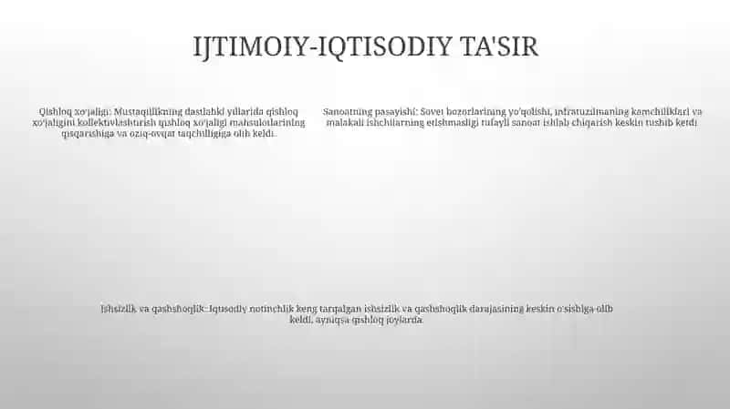 Mustaqillik Yillarida Qishloq Xo‘Jaligi Va San'At Sohasidagi O‘Zgarishlar 4