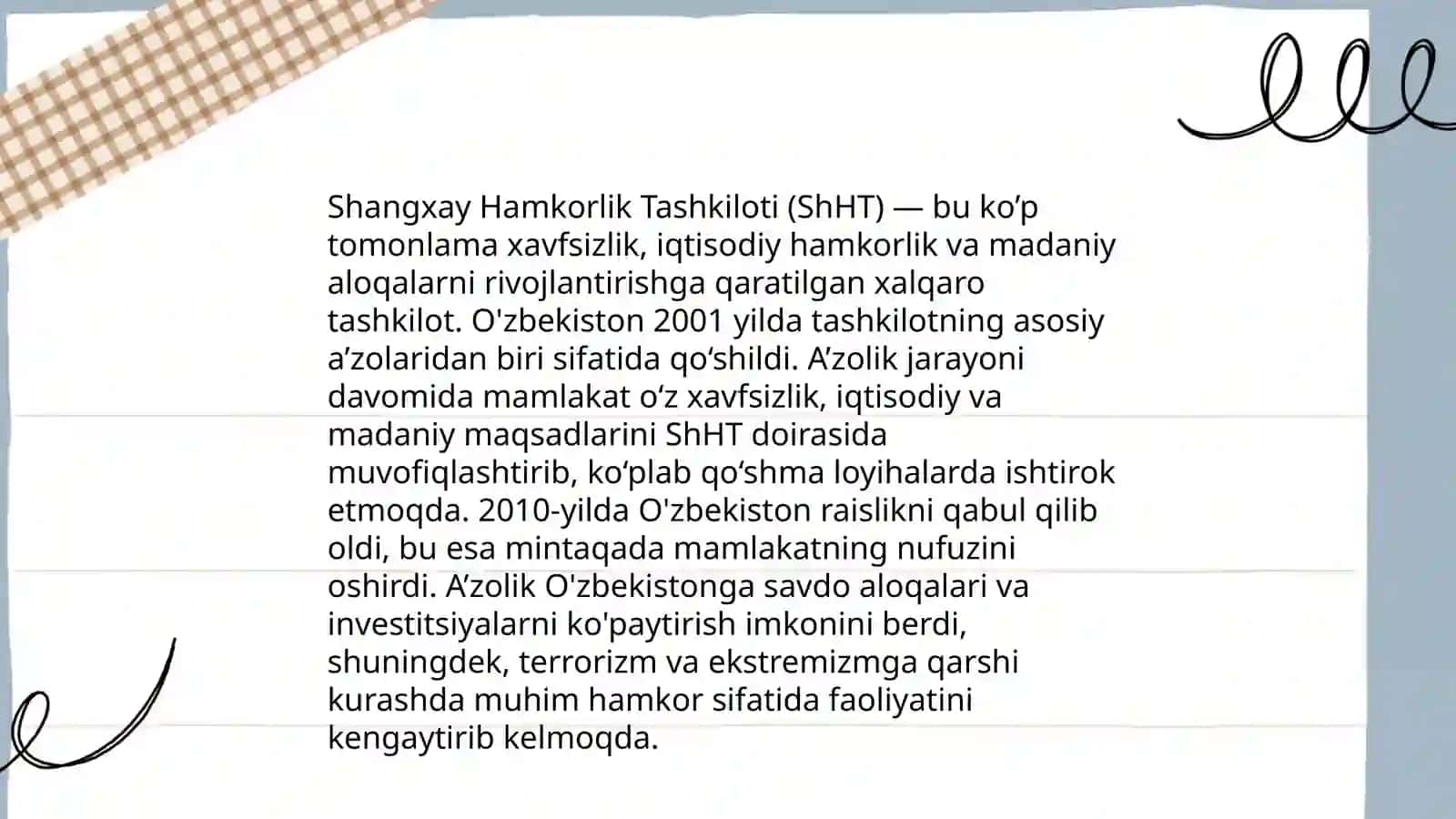 Òzbekistonda ShXT hamkorligi 4
