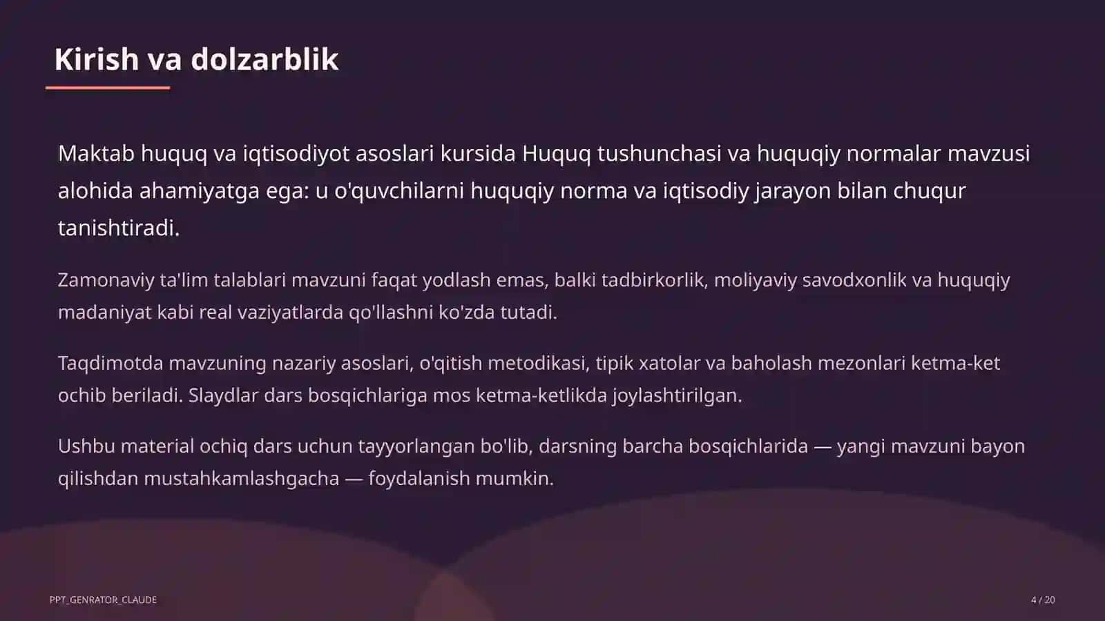 Huquq tushunchasi va huquqiy normalar (9-sinf) 4