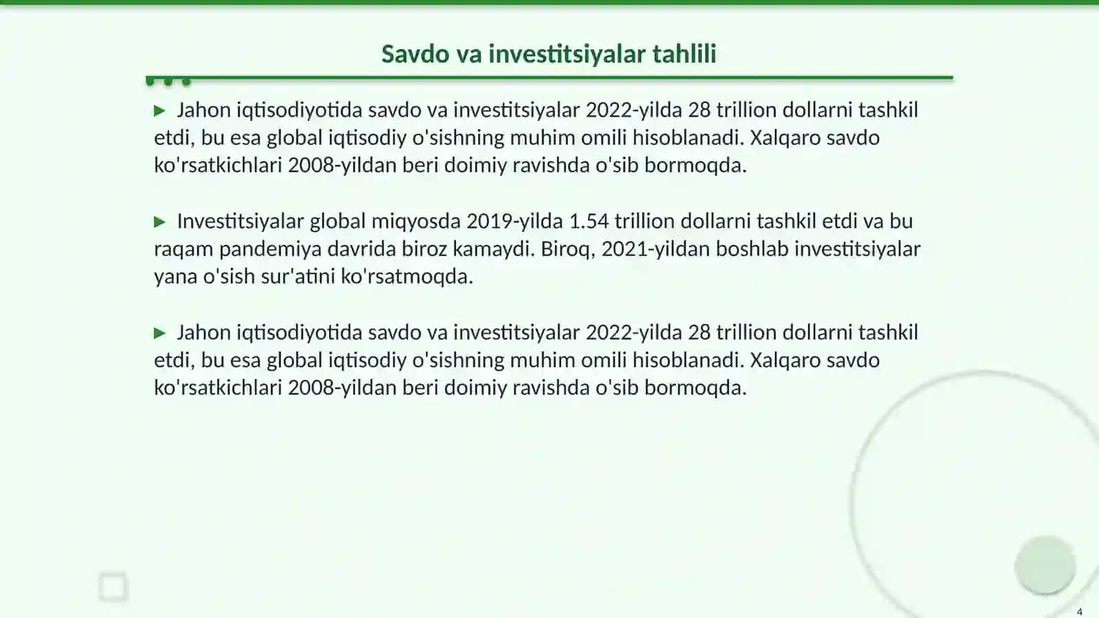 Jahon iqtisodiyotida globallashuv jarayoni 4