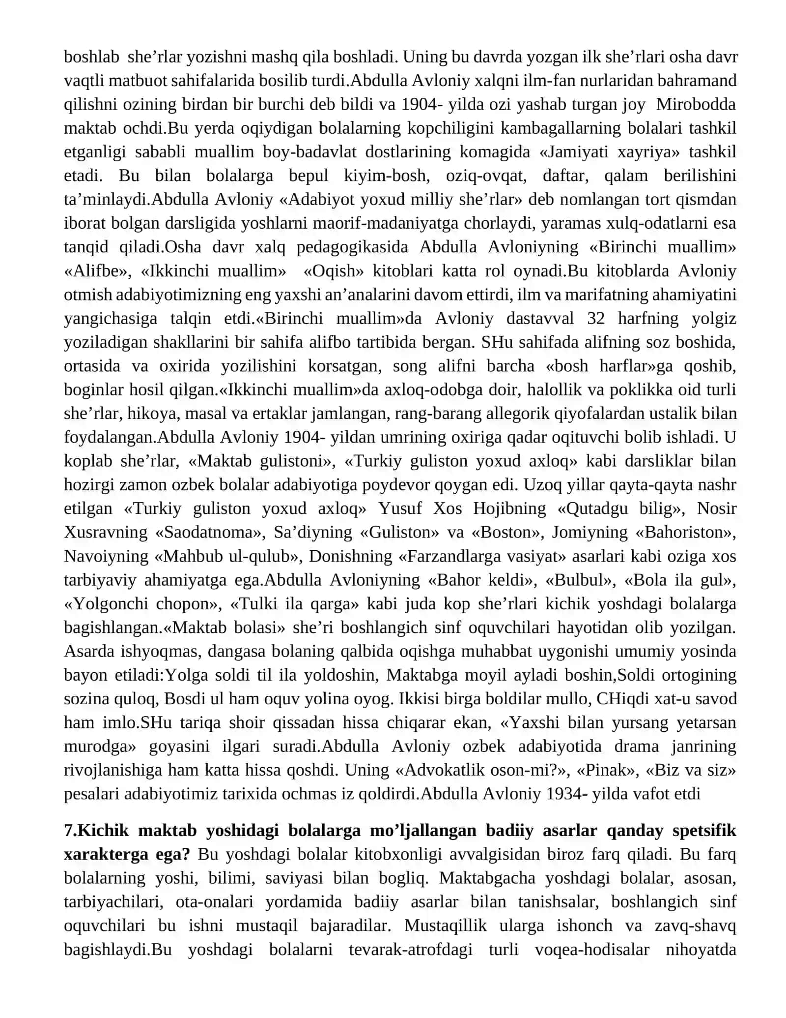 Bolalar adabiyoti fanining maqsad va vazifalari 4