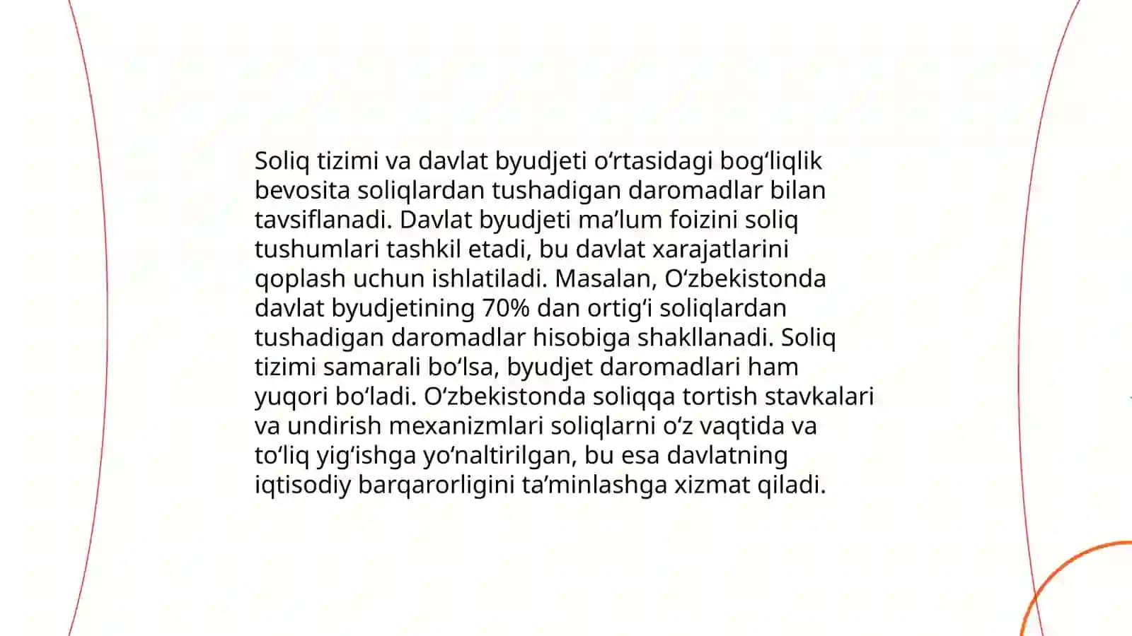 Davlat byudjeti daromadlarini shakllantirishda soliqlarning tutgan o‘rni va ahamiyati 4