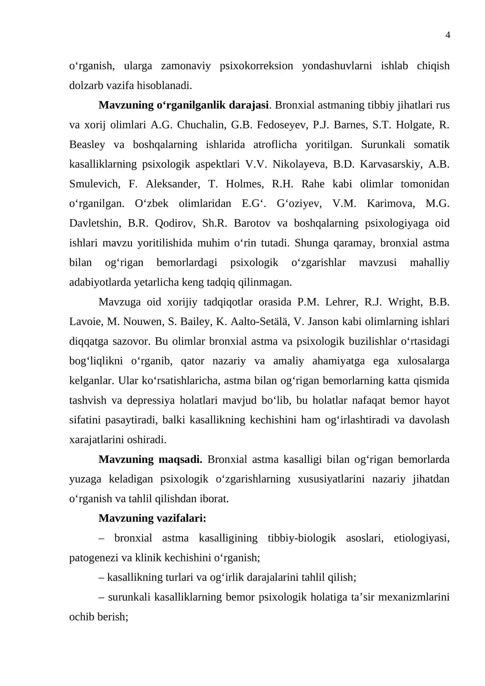 Bronxial astma kasalligi bilan hastalangan bemorlarda psixologik oʻzgarishlar 4