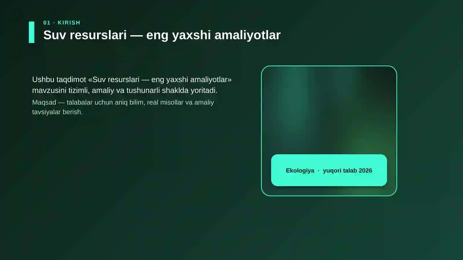 Suv resurslari — eng yaxshi amaliyotlar 4