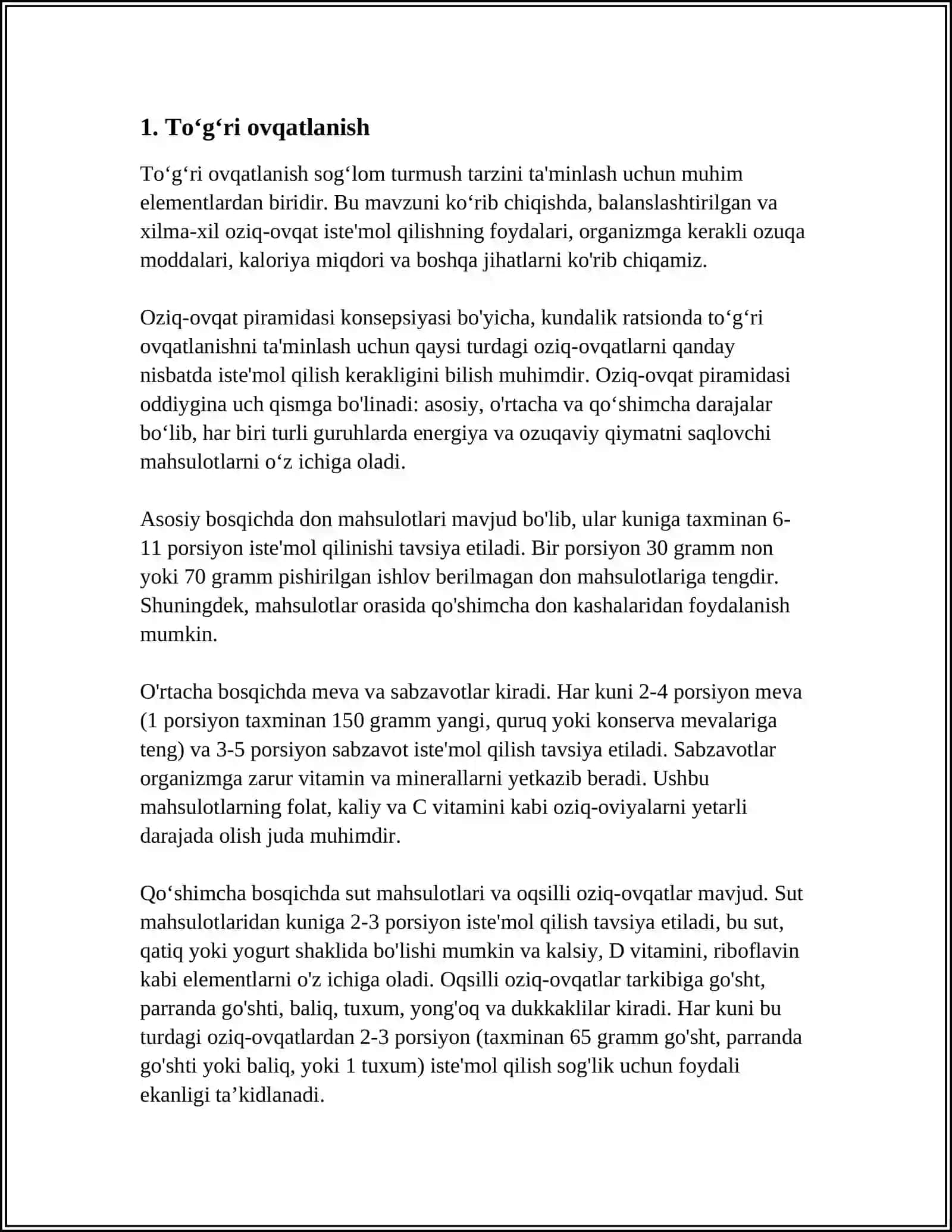 SOGʻLOM TURMUSH TARZINI TAʼMINLASHGA OID XALQ TAJRIBA MAKTABI 4