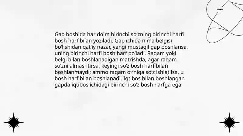 Imlo qoidalari bln tanishish, bosh harflar imlosi 4