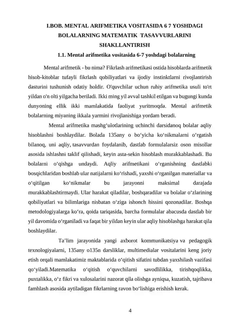 Elementar matematik tushunchalar 4