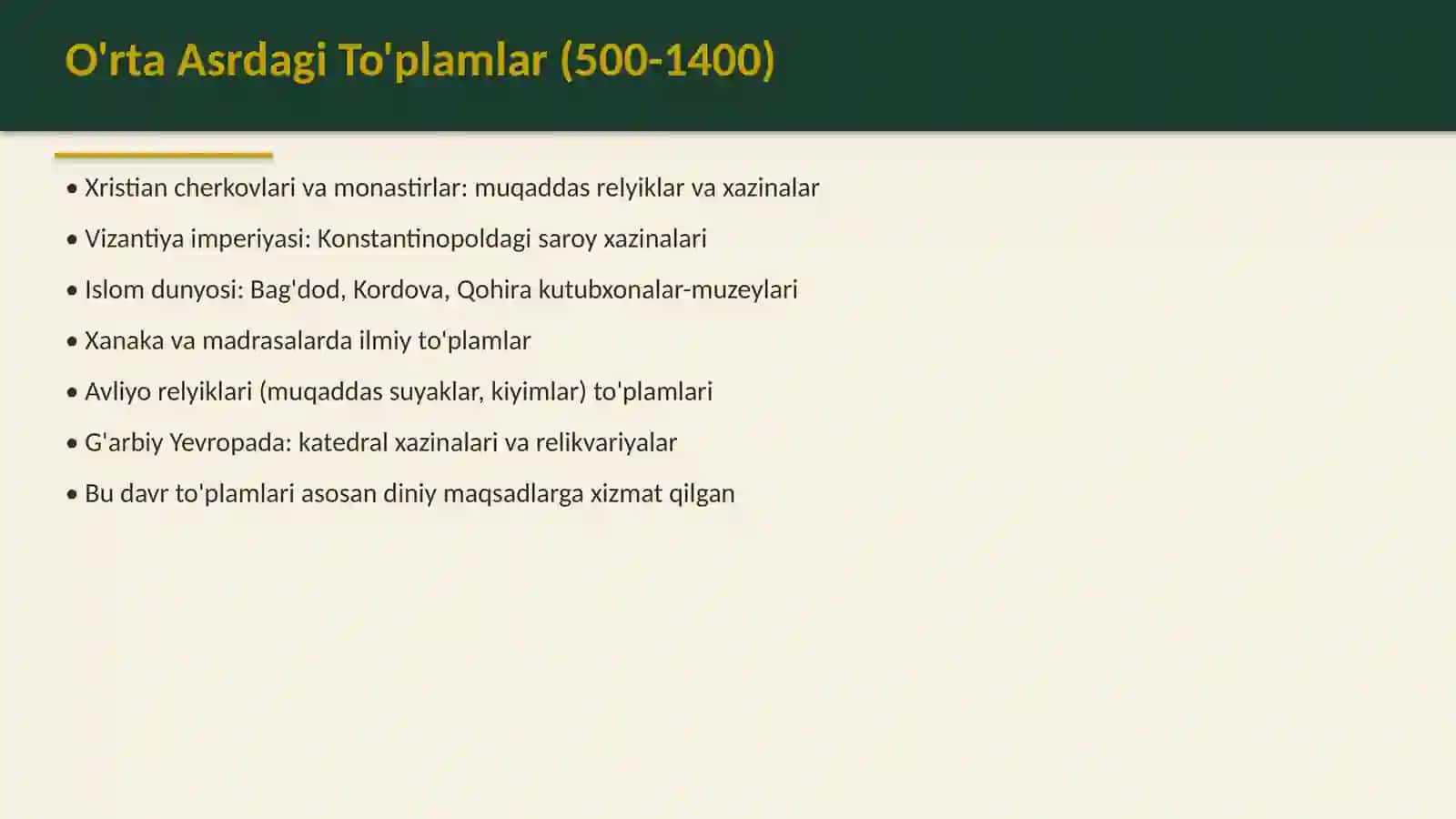 Muzeylarning shakllanish tarixi 4