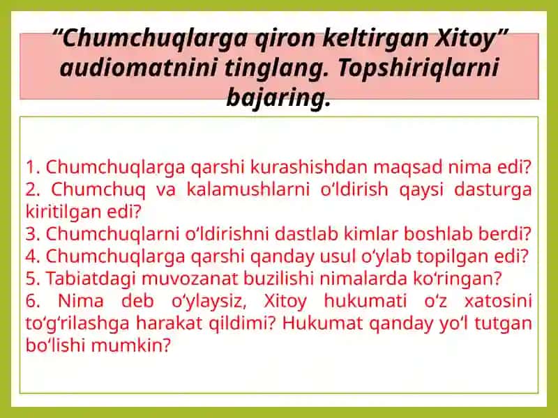 "Chumchuqlarga qiron keltirgan Xitoy" 4