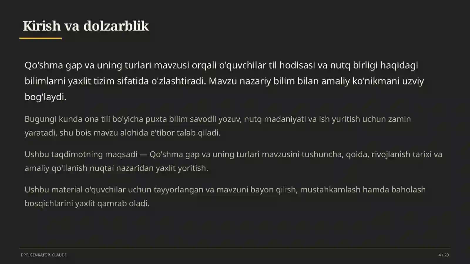 Qo'shma gap va uning turlari (9-sinf) 4