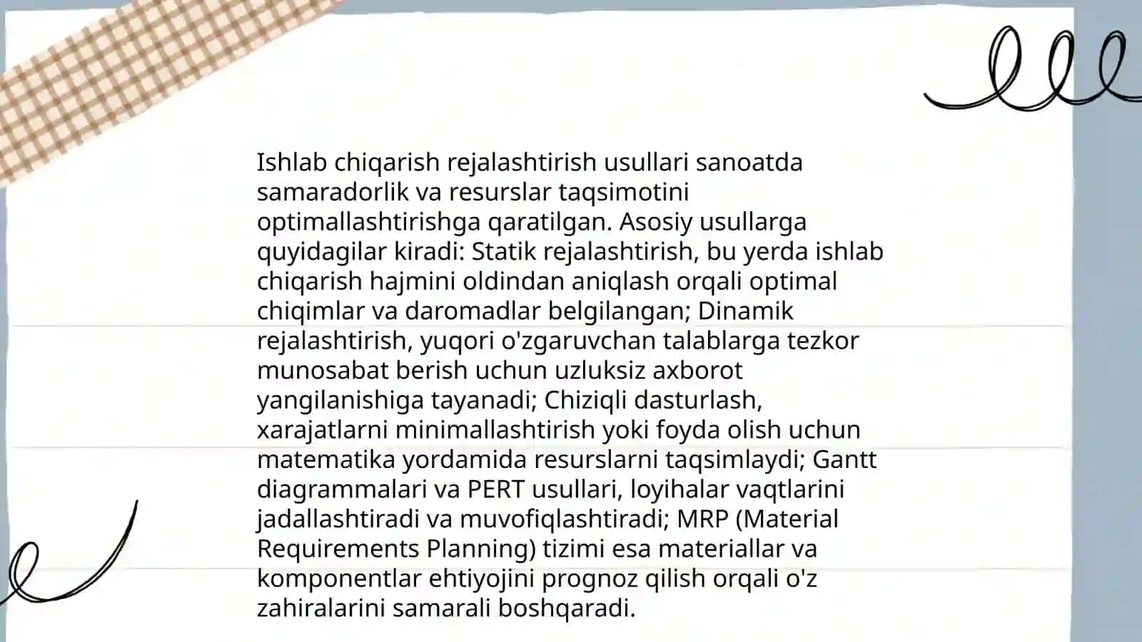 Ishlab chiqarish jarayoni, uning natijalari va samaradorligi 4