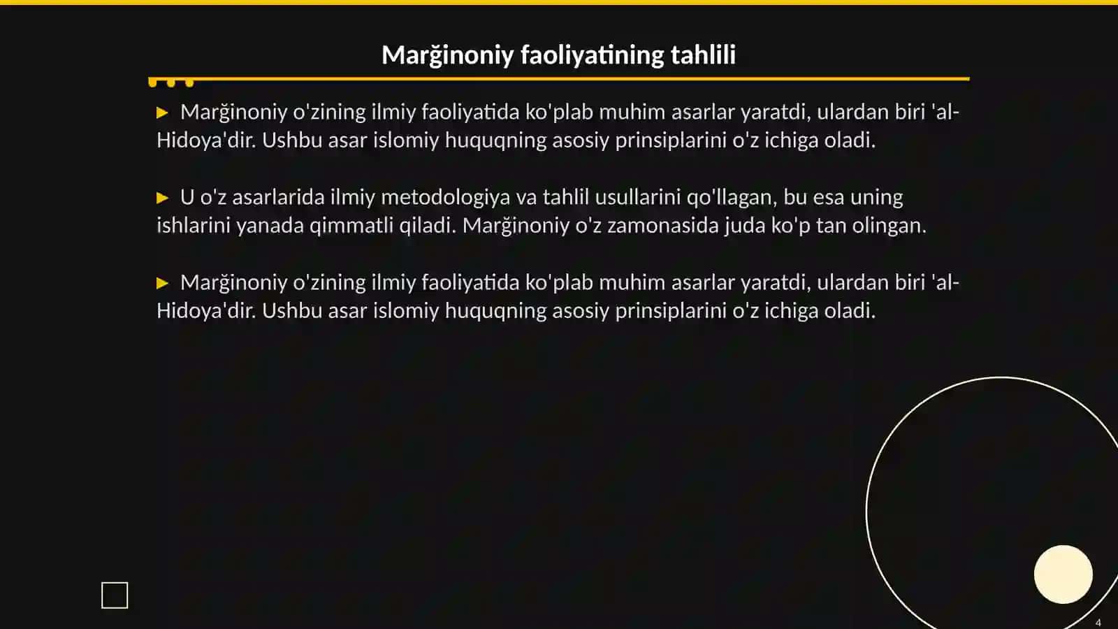 Burhonuddin Marğinoniy va uning "al - Hidoya" asari 4