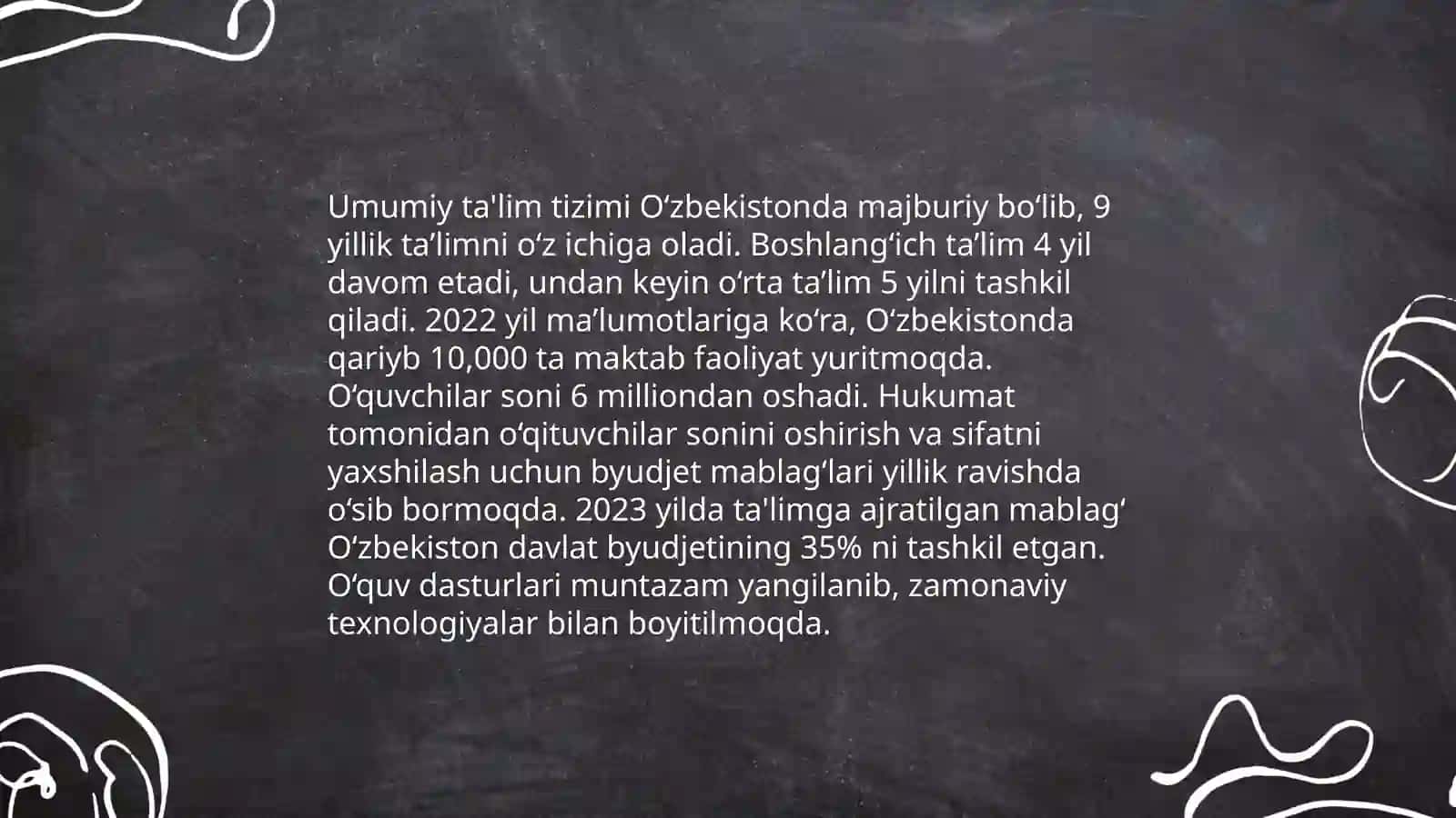 Ta'lim to'g'risida qonunning tuzilishi va umumiy mohiyati 4
